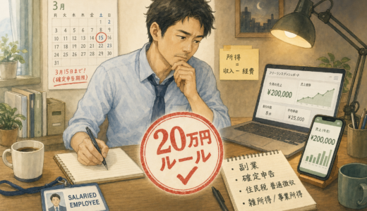副業の20万円ルール完全解説｜確定申告と住民税の普通徴収切替【2026年版】